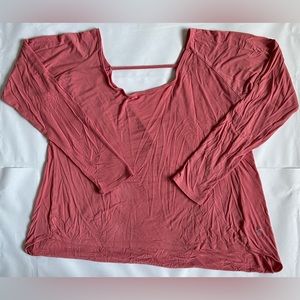 Zyia Active Women’s Long Sleeve Twist Open Back Stretch Gym Yoga Shirt Size M